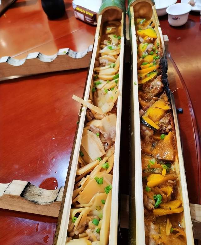 全是竹筒的美食烹饪真的很好吃！(图2)