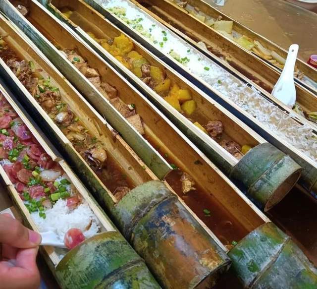 全是竹筒的美食烹饪真的很好吃！(图1)